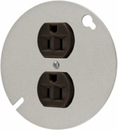 Industrial Grade Duplex Receptacle, 15A 125V, 2-Pole 3-Wire, Brown