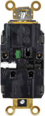 EdgeConnectTM Industrial Grade Duplex Receptacle 15A 125V, 2-Pole 3-Wire, Black