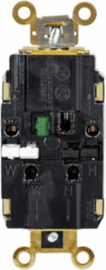 EdgeConnectTM Duplex Receptacle, 2-Pole 3-Wire, 15A 125V, Screwless Terminal, Ivory