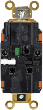 EdgeConnectTM Duplex Receptacle, 2-Pole 3-Wire, 15A 125V, Orange