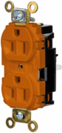 EdgeConnectTM Duplex Receptacle, 2-Pole 3-Wire, 15A 125V, Orange
