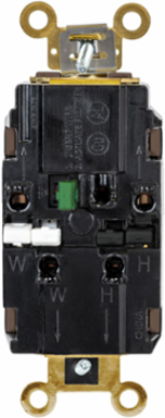 EdgeConnect Duplex Receptacle, 2-Pole 3-Wire, 15A 125V, Tamper Resistant, Brown