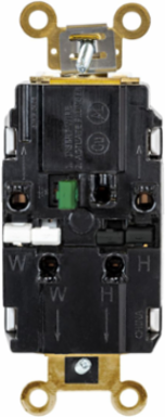 EdgeConnect Duplex Receptacle, 15A 125V, Tamper Resistant, Screwless Terminal