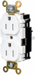 EdgeConnect Duplex Receptacle, 15A 125V, Tamper Resistant, Screwless Terminal