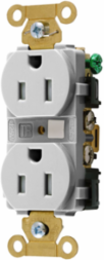Tamper Resistant Duplex Receptacle, 15A 125V, 2-Pole 3-Wire Grounding
