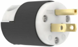 Insulgrip Heavy Duty Male Plug, 15A 125V, 2-Pole, 3-Wire, 1.52 x 1.52 x 1.96 Inch