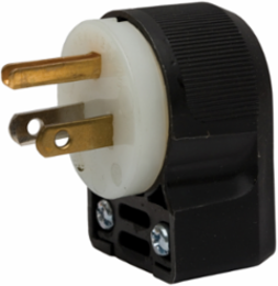 Insulgrip Heavy Duty Male Plug, 15A 125V, 2-Pole 3-Wire Grounding, Angled