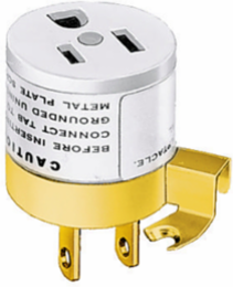 Twist-Lock Adapter, 15A 125V, 2-Pole, 3-Wire, White