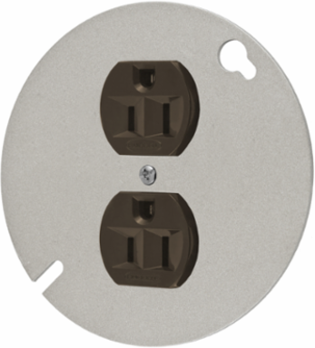 Commercial Grade Duplex Receptacle, 15A 125V, 2-Pole 3-Wire, Brown, 3.28 x 1.65 x 1.19 Inch