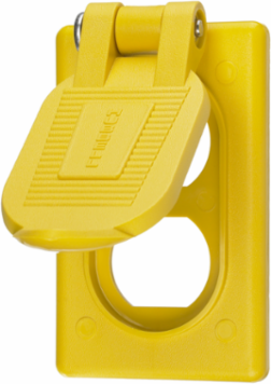 Weatherproof Cover, 1-Gang, Yellow Polycarbonate, 4.58 x 2.86 Inch