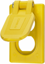 Weatherproof Cover, 1-Gang, Yellow Polycarbonate, 4.58 x 2.86 Inch