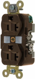 Industrial Grade Duplex Receptacle, 20A 125V, 2-Pole 3-Wire Grounding