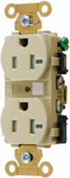 Tamper Resistant Duplex Receptacle 20A 125V 2-Pole 3-Wire Ivory