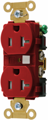 Tamper Resistant Duplex Receptacle 20A 125V 2-Pole 3-Wire Grounding Red