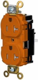 EdgeConnectTM Duplex Receptacle, 20A 125V, Tamper-Resistant, 2-Pole 3-Wire, Orange