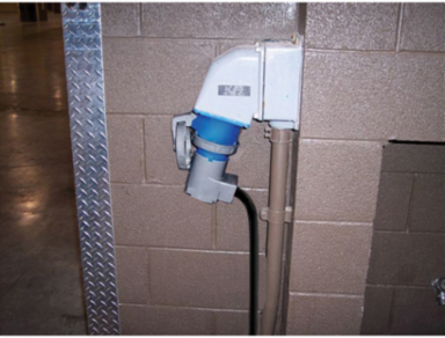 Heavy Duty Watertight Female Receptacle, 60A 4-Pole, 3-Phase 120/208V AC