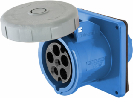 Heavy Duty Watertight Female Receptacle, 60A 4-Pole, 3-Phase 120/208V AC