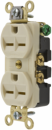 Duplex Receptacle 15A 250V 6-15R Ivory 2-Pole 3-Wire