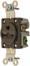 Specification Grade 2-Pole 3-Wire Receptacle 15A 250V Brown