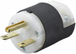 Insulgrip 15A 250V 2-Pole 3-Wire Male Plug, 1.97 Inch x 1.53 Inch