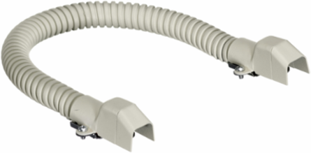 Metal Raceway Flexible Section, 5.500 Inch, Steel, Ivory