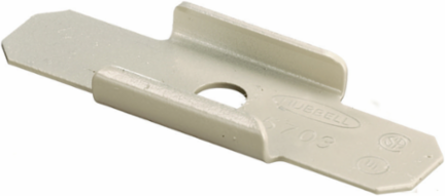 Metal Raceway Mounting Clip HBL500/HBL750 Series 0.810 Inch Ivory