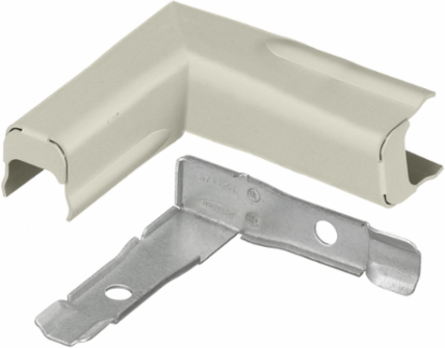 Metal Raceway Twisted Elbow Right 3 Inch Steel Ivory