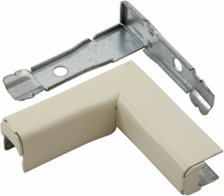 Metal Raceway Twisted Elbow Right 3 Inch Steel Ivory