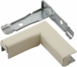 Metal Raceway Twisted Elbow Right 3 Inch Steel Ivory