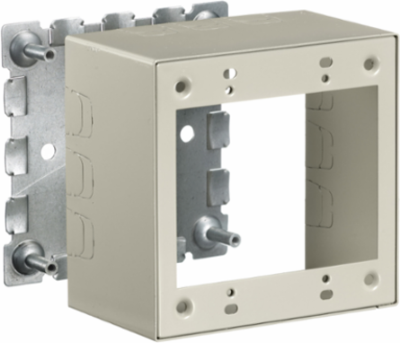 Metal Raceway Box, Extra Deep 2-Gang, 4.7 Inch Width, Ivory