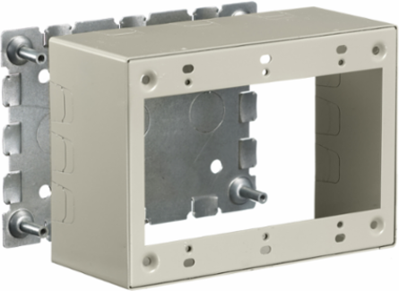 Metal Raceway Box 3-Gang Extra Deep 4.6 Inch Width