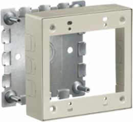 Metal Raceway Box, 2-Gang, Shallow, 4.6 Inch Width, Ivory