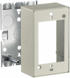 Ivory Metal Raceway Box Standard Depth 1-Gang 2.500 Inch Width