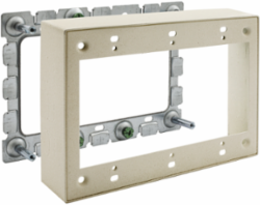 Metal Raceway Extension Box, 3-Gang, Ivory, 4.6 Inch Width