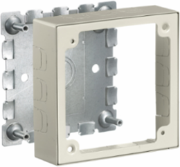Double Metal Racewayarm Box, 2-Gang, Alarm Style, Ivory, 6.700x8.200x5.600 Inch
