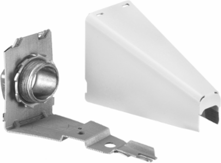 Metal Raceway Adjustable Offset Connector 3 Inch Steel White