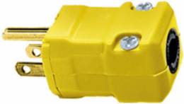 Valise Plug, 2-Pole 3-Wire Grounding, 15A 125V, 1.88 x 2.55 Inch, Yellow