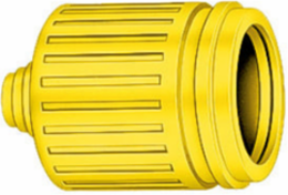 Weatherproof Boot for 15A/20A Straight Blade Plugs, Yellow, 2.6 Inch x 1.84 Inch x 1.84 Inch