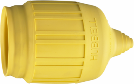Weatherproof Device Boot for 20A & 30A Plugs, Yellow, Moisture Resistant, 5.1 Inch Width