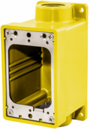 Watertight FD Box, 1 Inch NPT, Yellow, 3.700 Inch Width