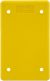 Weatherproof 1-Gang Blank Cover Plate, Thermoplastic, Yellow