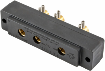 60A Stage Pin Device, 125V, Female Panel Mount, 6 Inch Width, Double Set Screw