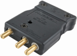 60A Inline Stage Pin Device, Black, 125V, Male, Double Set Screw