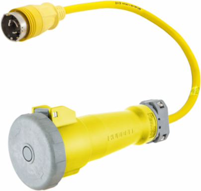 Marine Grade IEC Pin and Sleeve Adapter 100A to 50A, 125/250V, Corrosion Resistant