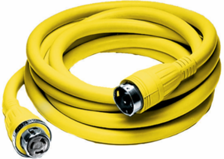 Twist-Lock Marine Grade Cableset 50A 125/250V Yellow