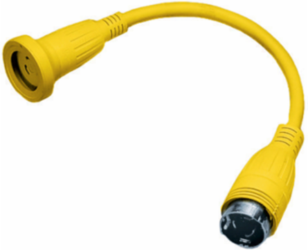 Marine Adapter 30A Locking Female to 50A Locking Male, Composite Material
