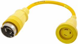 Marine Adapter 30A Locking Female to 50A Locking Male, Composite Material