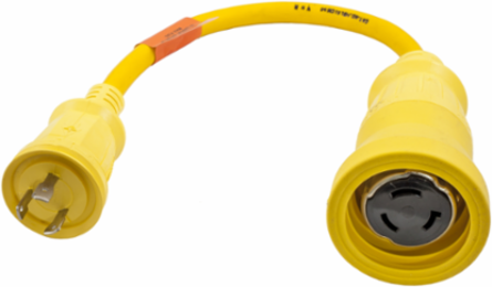 Marine Adapter 30A Female to 50A Locking Male, Corrosion Resistant