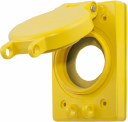 Watertight Lift Cover Assembly for Locking 20A Receptacles, 4.56 x 3.10 x 1.20 Inch, Yellow