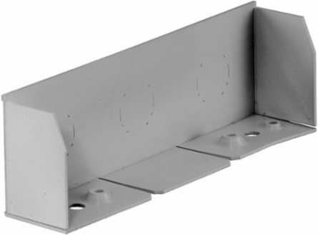 Metal Raceway End Cap, 3.4 Inch Width, Steel, Gray, UL Listed